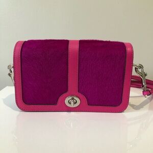 Coach limited edition haircalf pocket penny shoulder purse